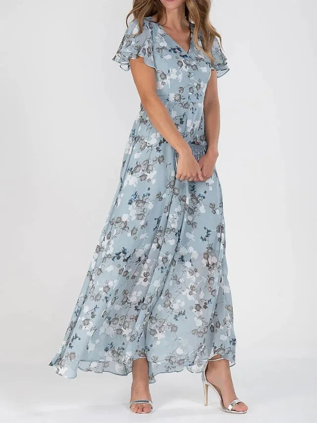 Céline | Elegantes Midikleid mit Blumenmuster