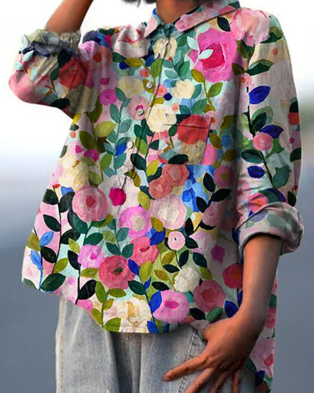 Donna | Bluse mit Blumenmuster für Frauen