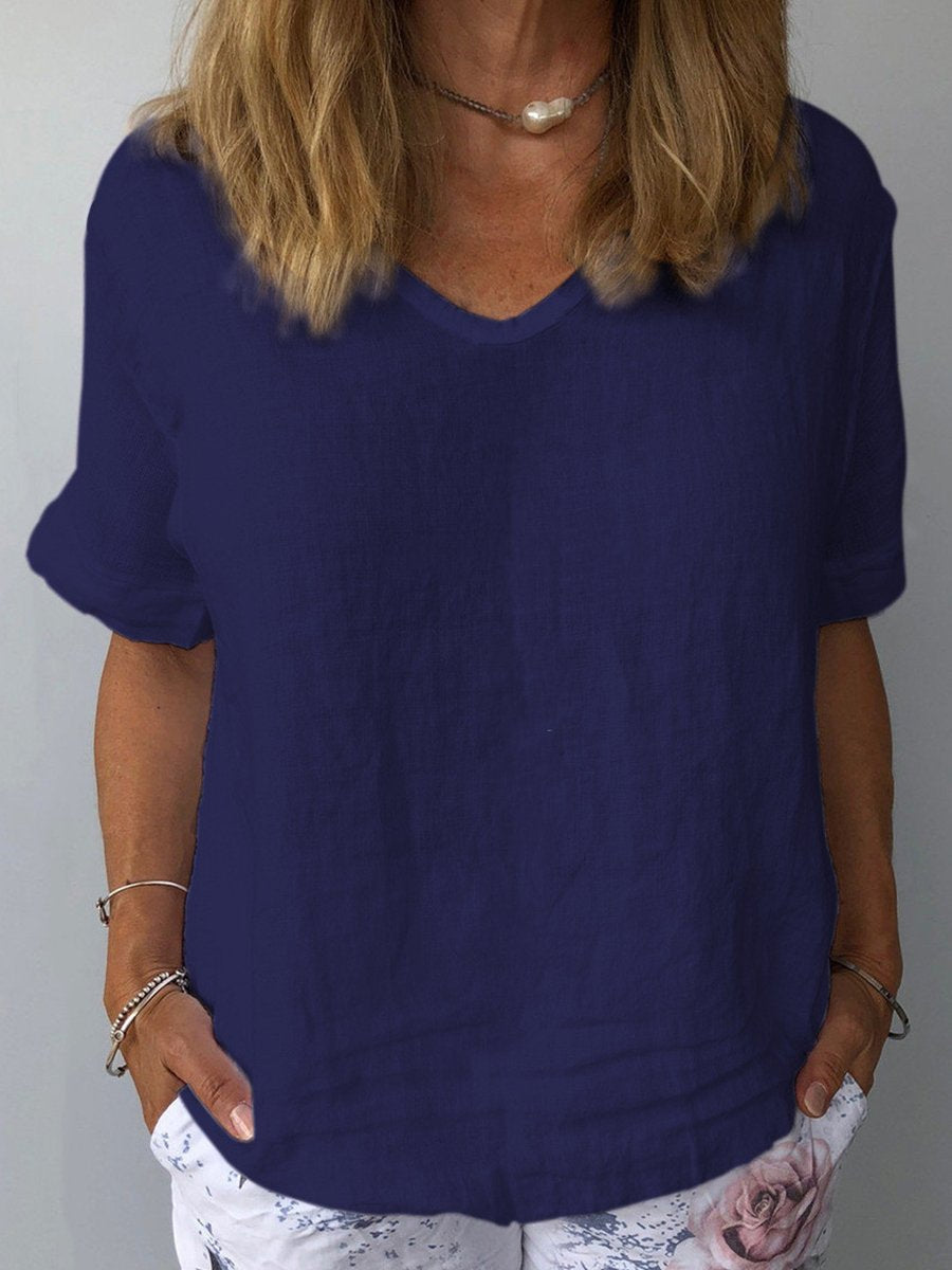 Karla | Lässiges Baumwoll-Leinen-Top für Damen für mühelosen Stil